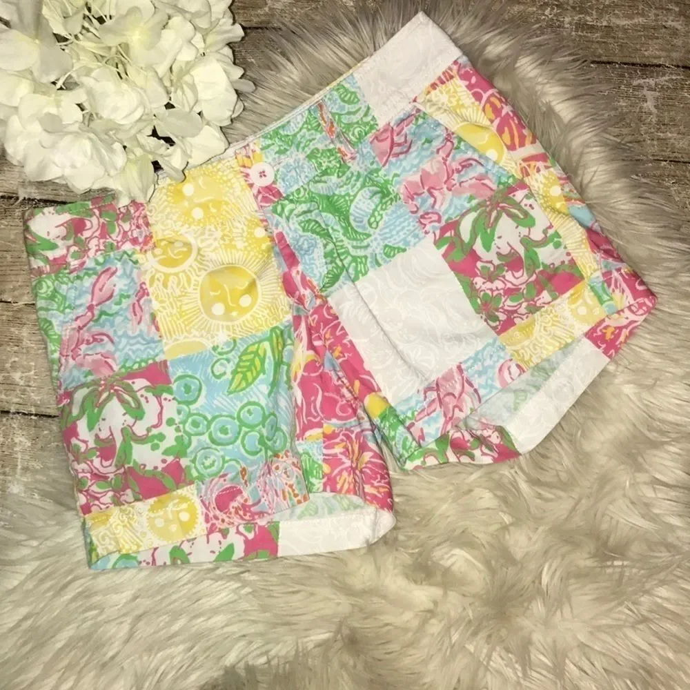Lilly Pulitzer Callahan Shorts Patchwork Print